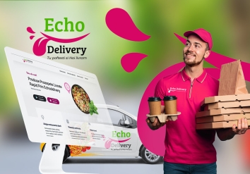 Portofoliu Echo Delivery - Website de prezentare dedicat aplicatiei de mobil si restaurantelor inrolate