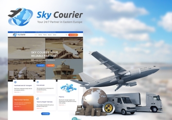 Portofoliu Sky Courier - Website de prezentare companie de transport