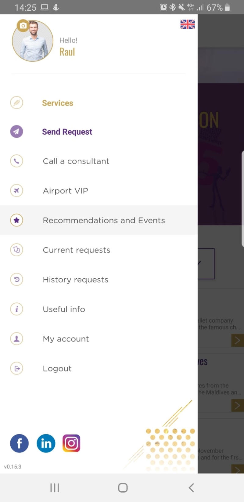 Mobile Android & iOS app dedicated to concierge services - Consiergo
