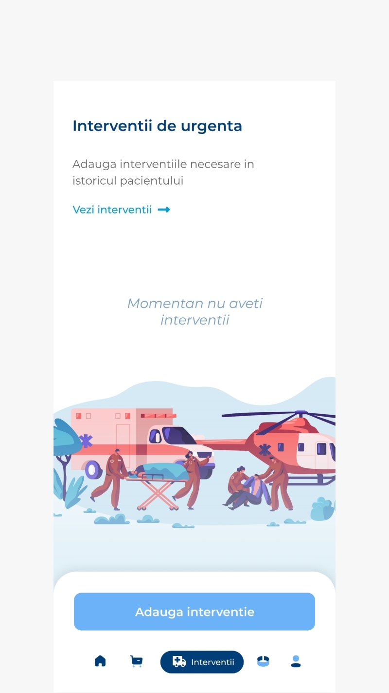Android and iOS mobile application for medical history management