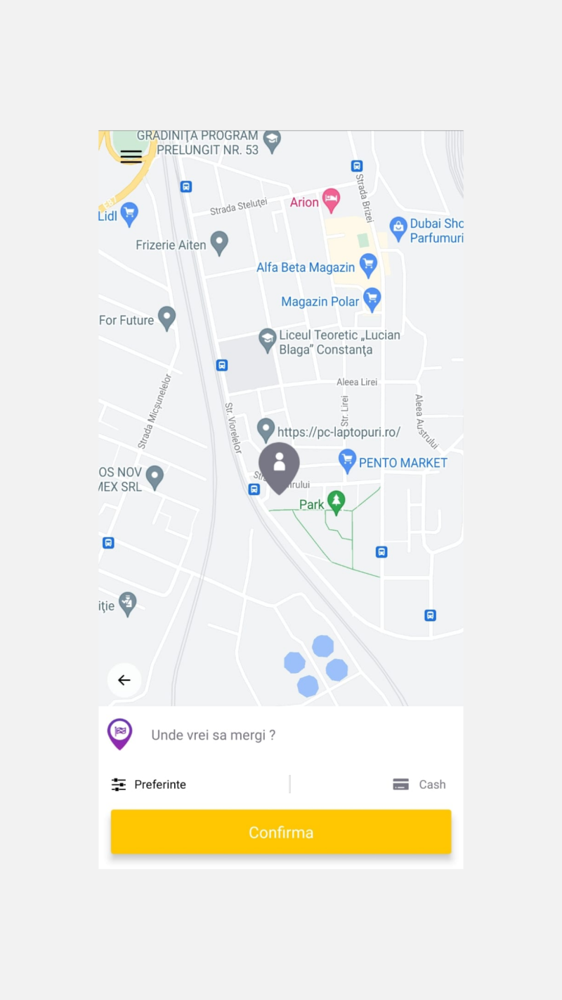 Sprinten Taxi - Android and iOS mobile application for taxi orders