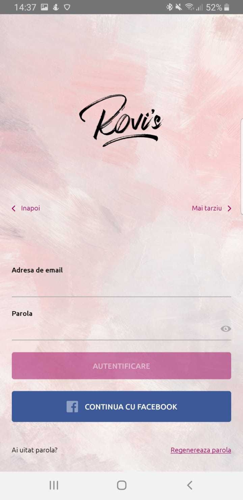 Rovi`s Delivery - Mobile app for restaurants with food delivery at home