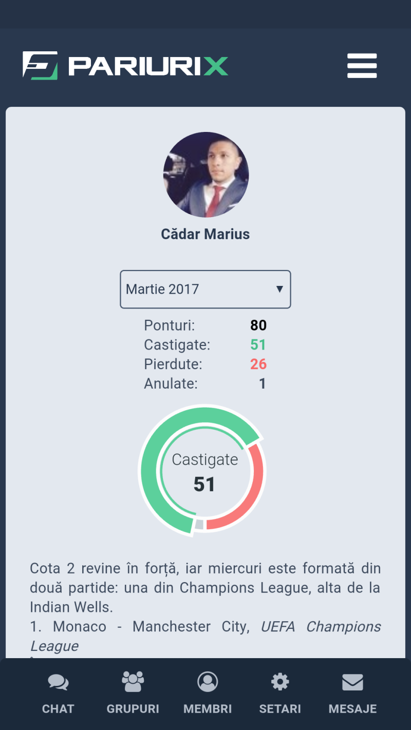 Online Betting Mobile Application for Android & iOS - PariuriX