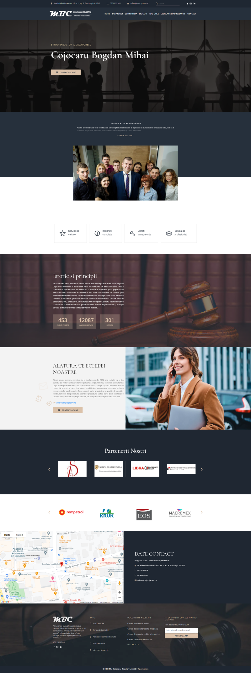 BEJ Bogdan Mihai Cojocaru - Website de prezentare