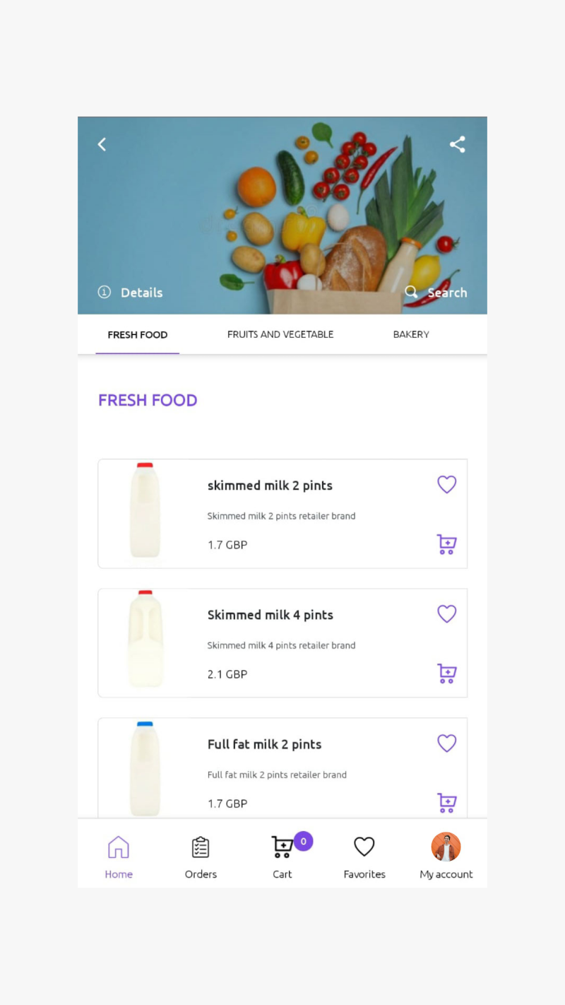 Bee Delivery - Android and iOS app for delivering supermarket orders