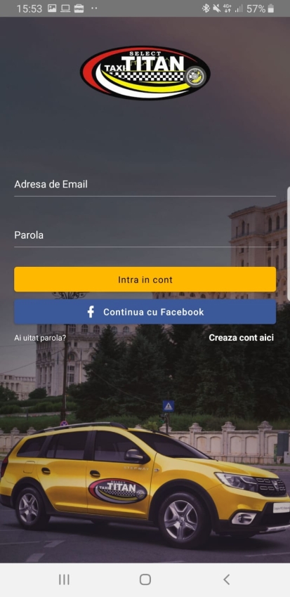 Aplicatie mobile Android si iOS pentru comenzi taxi - TAXI TITAN