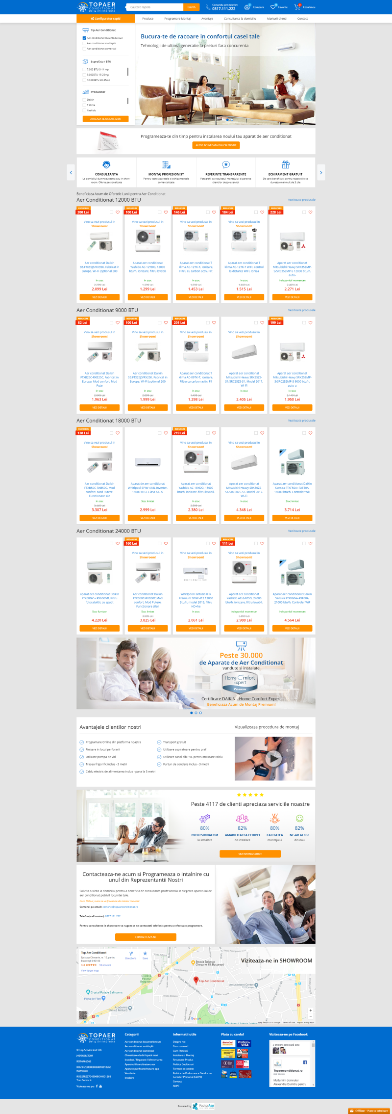 E-commerce Platform & CRM System for Managing Orders – Top Aer Conditionat