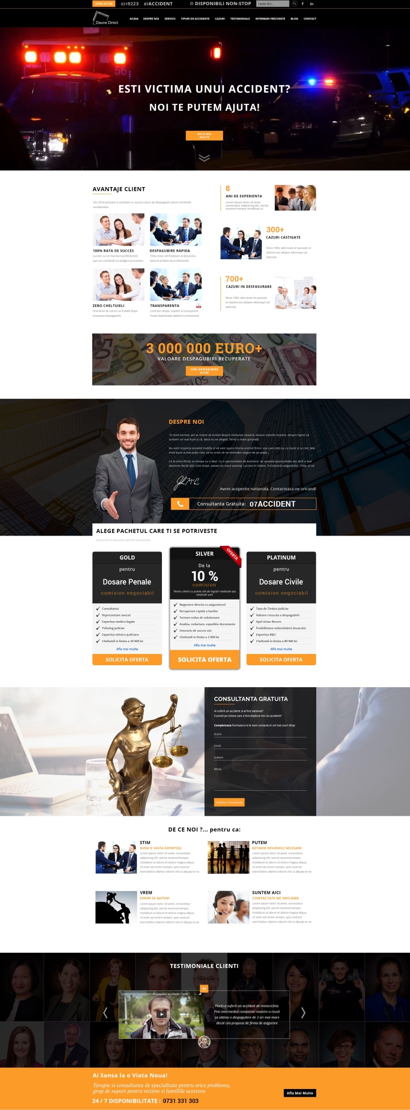 Website de Prezentare Firma Despagubiri Asigurari – Daune Morale